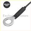 Black insulated tailgate cable wire with silver metal ring terminal for ford courier and mazda b series 1990+
