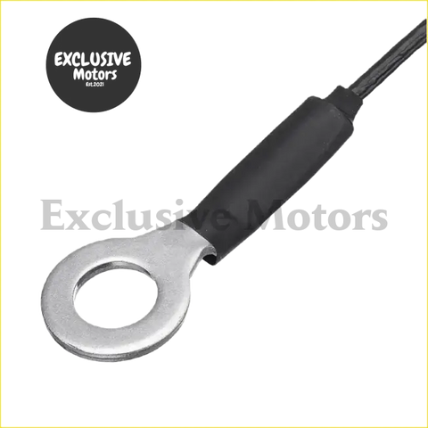 Black insulated tailgate cable wire with silver metal ring terminal for ford courier and mazda b series 1990+