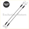 Two black insulated electrical cable ties with silver metal loop ends for tailgate cable set ford courier mazda b series