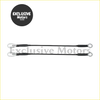 Two chrome-finished motorcycle handlebar clamps with minimalist design for dodge ram 1500 tailgate cables use