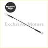 Black metal tailgate cables with white spherical ends and central grip for dodge ram 1500 2500 3500 1994+
