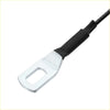 Silver metal cable connector with black insulated wire for tailgate cables support straps on toyota tacoma 1995-2003
