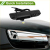 Black plastic tailgate handle backup camera for toyota tacoma 2005-2015 with integrated lens and coiled wiring