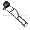 Black metal ladder style rear rack showing back side for tailgate ladder on toyota fj cruiser 2007-2022