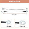 Black insulated electrical tailgate support cable with metallic ring terminals 38cm for toyota tundra crew cab 2004-2006