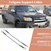 Black tailgate support cable with metal eyelets for toyota tundra crew cab pickup 2004-2006 back side view