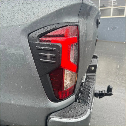 Taillight Covers Nissan Navara 2021+ ST/ST-X/Pro 4x4 Matte black - Plastic Trim