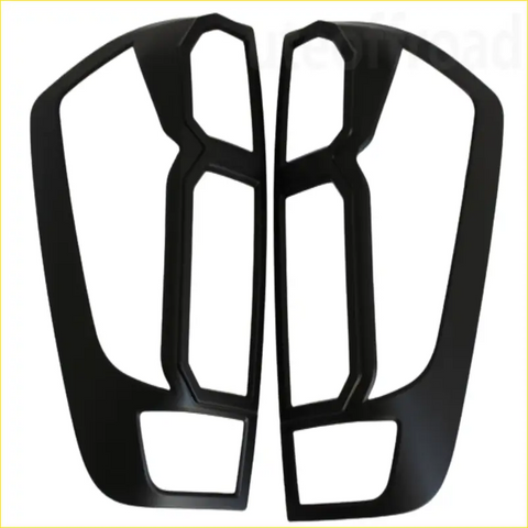 Black plastic side mirror cover trim with angular geometric cutouts for nissan navara np300 taillight covers matte sl