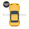 Back view of yellow sedan with dark blue roof showing taillight lampshade for Toyota Prado FJ90 LC90 1998-2002