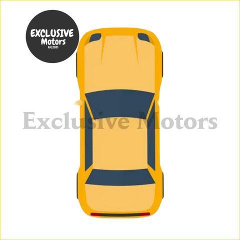 Back view of yellow sedan with dark blue roof showing taillight lampshade for Toyota Prado FJ90 LC90 1998-2002