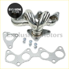 Shiny chrome td04 turbo exhaust manifold with matching gaskets and bolts for 1996-1999 toyota starlet
