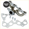 Shiny chrome-plated td04 turbo manifold with matching gaskets and bolts for 1996-1999 toyota starlet