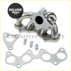 Shiny chrome td04 turbo exhaust manifold with gaskets and bolts for 1996-1999 toyota starlet 80 90 series