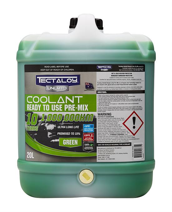 Tectaloy Unlmtd Premix Coolant Green 20L