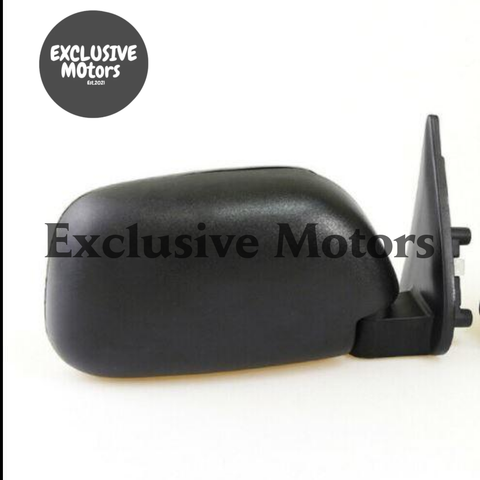 Toyota Hilux 2WD Right Hand Mirror Black Corner Mount (1989-1996)