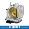 Silver metallic throttle body actuator with black actuator and gold valve for 2005-2009 toyota 4runner 4.7l v8