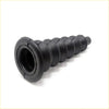Black rubber throttle boot firewall grommet with spiral design and flared end for Nissan Datsun Fairlady Z