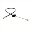 Black throttle cable for Nissan Datsun 720 King Cab 1980-1986 with metallic ball end and black plastic housing