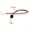 Black 77 cm throttle cable for Nissan Datsun Pulsar hatchback 1982-1986 with metallic end and yellow plastic housing