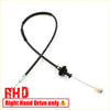 Throttle cable for nissan datsun pulsar hatchback 1982-1986 black rubber coated with metal ball and plastic housing labeled rhd