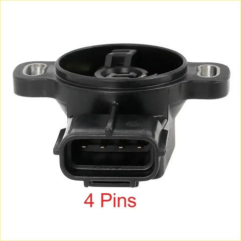 Black plastic throttle position sensor for toyota land cruiser 1998-2002 with 4-pin connector and metal mounting holes