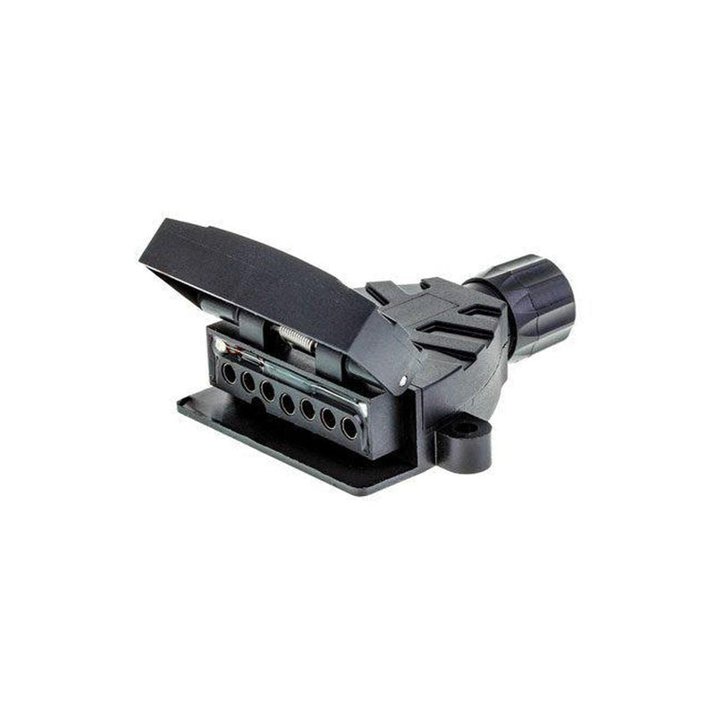 Thunder Flat Trailer Plug Socket 7 Pin Plastic With Lit