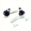 Silver metal tie rod end outer set for nissan d21 d22 frontier navara ute with black rubber boots and hex nuts