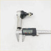 Silver metal tie rod end joint with black rubber boot and threaded end measured at 13.33mm for toyota hilux SR5