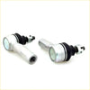 Silver metal tie rod end set with black rubber boots and threaded ends for toyota hilux sr5 4x2 2004-2016