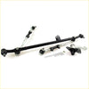 Black and silver metal tie rod idler arm center link kit with rods joints and hardware for nissan datsun d21 king cab