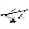 Black and silver steel tie rod idler arm center link kit with ball joints and brackets for nissan datsun d21 king cab
