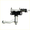 Silver metallic tie rod idler arm with black bracket and bolt for nissan datsun king cab 1985-1999