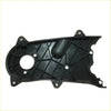 Black plastic timing belt cover with ribbed texture and mounting holes for toyota hilux kun126 kun135 2005-2015