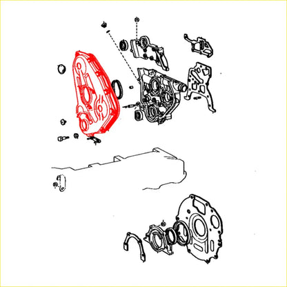 Timing Chain Belt Cover 2.2L for Toyota Hilux LN30 LN40 LN46 1979-1983 - Engine