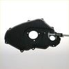 Black plastic timing chain belt cover with ribbed texture and mounting holes for toyota hilux 1998-2005 back side