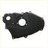 Black plastic ribbed timing chain belt cover with mounting holes for toyota hilux double cab 2l engine shown from back