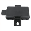 Black plastic tire pressure monitoring control module with rectangular body and connector port for jeep grand cherokee