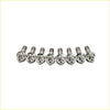 Set of eight chrome hex head bolts with threaded shafts for titanium exhaust manifold stud kit mazda b-series bravo