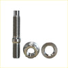 Shiny chrome titanium exhaust manifold stud kit with hex bolt, nut, and flat washer for mazda b-series bravo b2500 wl-t