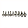 Set of eight chrome finished titanium turbo charger stud bolts with hex heads for Ford Territory SX SY Barra 4.0L