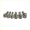 Set of six chrome-finished titanium turbo charger stud bolts with hexagonal heads for ford transit use