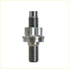 Silver metallic threaded bolt with hexagonal nut and flange collar for titanium turbo charger stud kit ford transit