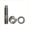 Shiny chrome titanium turbo charger stud kit with threaded bolt nut and flat washer for ford transit vm 2.4l