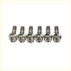 Set of six metallic titanium turbo charger axle bolts with hex heads for holden colorado rc 4jj1 3.0l 2008-2010