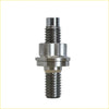 Silver metallic threaded bolt with hexagonal flange for titanium turbo charger stud kit on nissan pathfinder r51