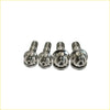 Set of four chrome-finished bicycle wheel axle bolts with hex head for titanium turbo charger stud kit nissan pulsar