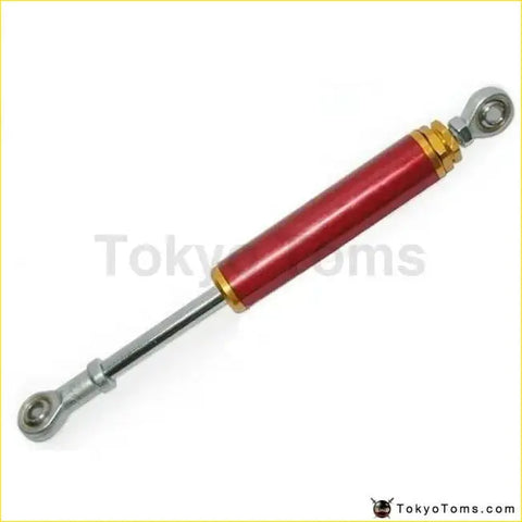 Red cylindrical gas spring torque damper with gold end caps and silver rod for nissan engine support 305mm-325mm hole