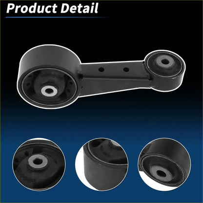 Black metal torque strut mount with rubber bushings for toyota avalon 2005-2007 3.5l shown from back side