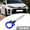 Blue and silver metal tow hook trailer ring with threaded rod for toyota avanza 2012-2023 racing accessory