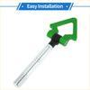 Green and silver folding screw-on tow hook with black connector for toyota avanza front or rear recovery handle